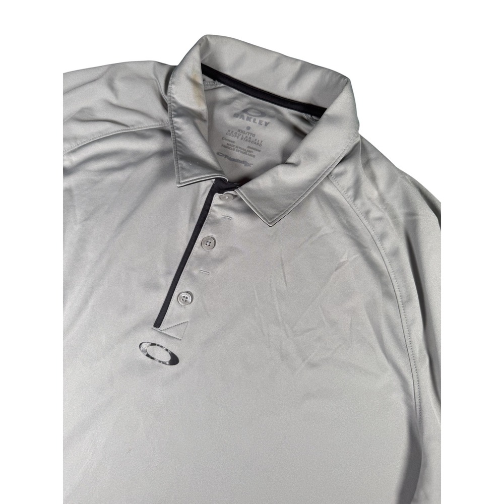Oakley XXL Polo Shirt Mens Short Sleeve Golf Athletic Gray Regular Fit‎